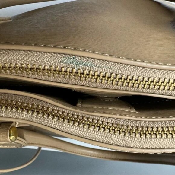 Lauren Ralph Lauren Newbury Genuine Leather Satchel Tote Crossbody - Picture 6 of 8